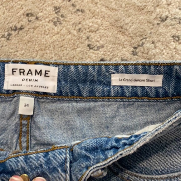 Frame denim distressed shorts sz 24 - Picture 2 of 3